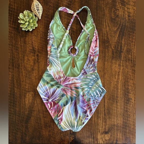 BLEU ROD BEATTIE | RING ME UP CROSS-BACK ONE PIECE SWIMSUIT, FLORAL - Picture 3 of 7